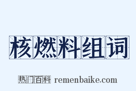 核燃料组词是什么意思的图片